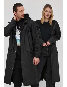 Rains kurtka 18360 Longer Jacket kolor czarny przejściowa 18360.01-Black