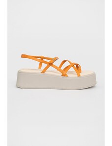 Vagabond Shoemakers sandały skórzane COURTNEY damskie kolor pomarańczowy