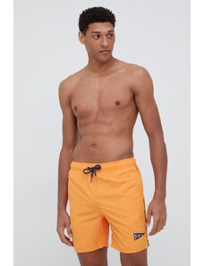 Superdry szorty kąpielowe kolor pomarańczowy
