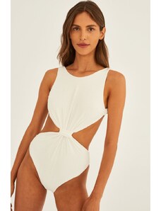 Undress Code jednoczęściowy strój kąpielowy kolor biały miękka miseczka