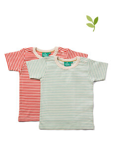 Little Green Radicals Koszulki (2 szt.) w kolorze błękitnym i czerwonym