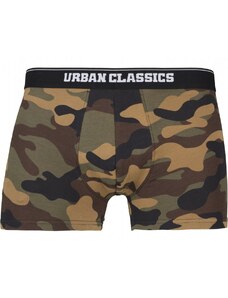 URBAN CLASSICS 2-Pack Camo Boxer Shorts - wood camo