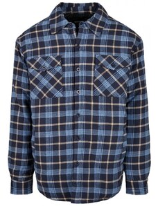 URBAN CLASSICS Plaid Quilted Shirt Jacket - lightblue/darkblue