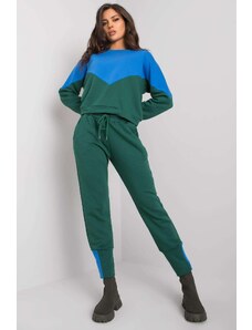 ModaMia Niebiesko-zielony komplet z bluzą i spodniami Abinelli RUE PARIS