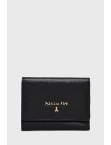 Patrizia Pepe portfel skórzany kolor czarny CQ7081 L001