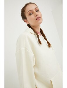 Reebok Classic bluza damska kolor beżowy z kapturem gładka HH9711-NONDYE