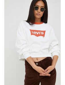 Levi's bluza bawełniana damska kolor beżowy z nadrukiem