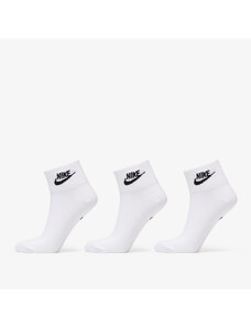 Męskie skarpety Nike Sportswear Everyday Essential Ankle Socks 3-Pack White/ Black