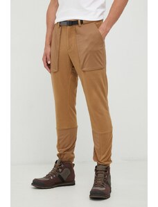 Columbia spodnie męskie kolor brązowy proste