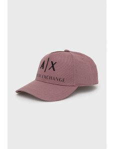 Armani Exchange czapka kolor fioletowy z aplikacją 954039 CC513 NOS