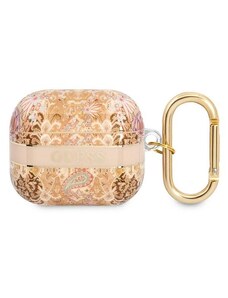 Guess GUA3HHFLD AirPods 3 cover złoty/gold Paisley Strap Collection