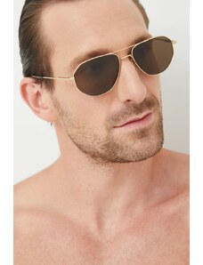 Tommy Hilfiger okulary przeciwsłoneczne męskie kolor złoty