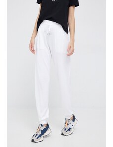 United Colors of Benetton spodnie dresowe damskie kolor biały gładkie