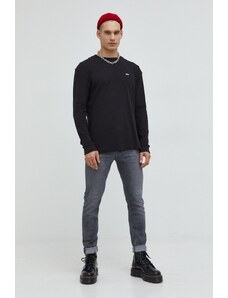Tommy Jeans sweter bawełniany męski kolor czarny lekki