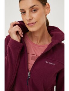 Columbia bluza sportowa Fast Trek II damska kolor fioletowy gładka 1465351