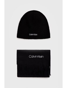 Calvin Klein komplet z domieszką wełny kolor czarny