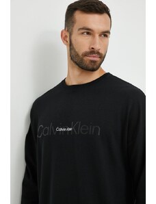 Calvin Klein Underwear bluza piżamowa męska kolor czarny z nadrukiem