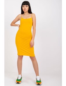 ModaMia Jasnopomarańczowa ołówkowa sukienka basic Sycylia