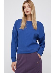 United Colors of Benetton bluza bawełniana damska kolor granatowy gładka