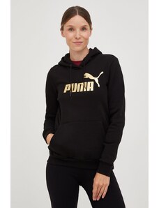 Puma bluza damska kolor czarny z kapturem