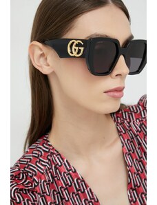 Gucci okulary przeciwsłoneczne damskie kolor czarny GG0956S