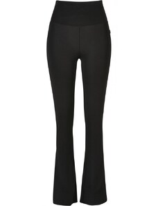 URBAN CLASSICS Ladies Organic Stretch Jersey Bootcut Leggings - black