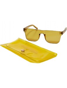 URBAN CLASSICS Sunglasses Honolulu With Case - mustard