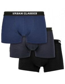 URBAN CLASSICS Organic Boxer Shorts 3-Pack - darkblue+navy+black