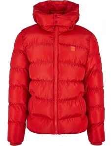 Męska pikowana kurtka zimowa Urban Classics Hooded Puffer - czerwona
