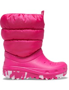 Dziecięce buty zimowe Crocs CLASSIC NEO PUFF różowe
