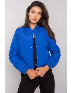 ModaMia Niebieska pikowana kurtka bomberka Sherise