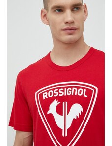 Rossignol t-shirt bawełniany kolor czerwony z nadrukiem RLKMY04