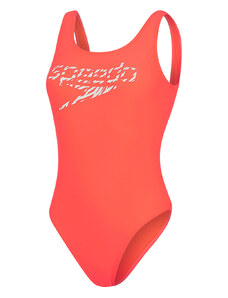 Damski Strój kąpielowy Speedo Logo Deep U-BK HI Leg 1Pc AF 8-12369H123 – Czerwony