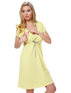 Italian Fashion Ciążowa koszula nocna bawełniana Felicita żółta