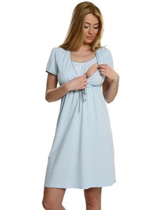 Italian Fashion Koszula nocna bawełniana Felicita niebieska