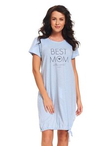 DN Nightwear Koszula nocna ciążowa Best mom jasnoniebieska