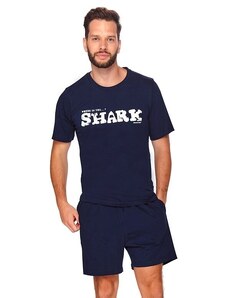 DN Nightwear Piżama męska Shark granatowe