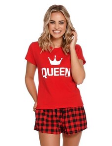DN Nightwear Piżama damska Queen w kolorze czerwonym