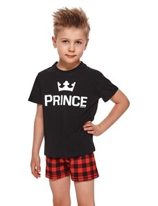 DN Nightwear Krótka piżama chłopięca Prince czarna
