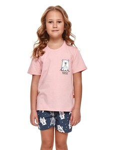 DN Nightwear Piżama dla dziewczynki Bear różowa