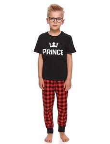 DN Nightwear Piżama chłopięca Prince II czarna