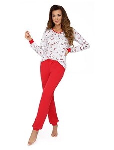 Donna Luksusowa piżama damska szaro-czerwona Teddy