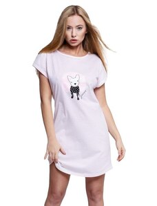 Sensis Koszula nocna Mila różowa z psem