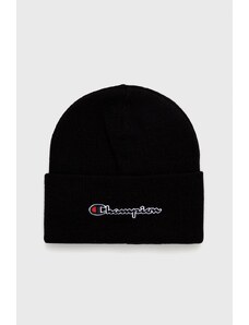 Champion czapka kolor czarny z grubej dzianiny 805678-SLI
