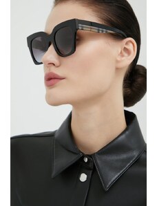 Burberry okulary przeciwsłoneczne KITTY damskie kolor czarny 0BE4364