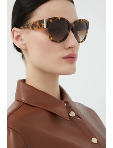 Michael Kors okulary przeciwsłoneczne BAJA damskie kolor brązowy 0MK2164