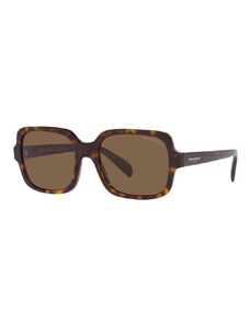 Emporio Armani okulary przeciwsłoneczne damskie kolor brązowy