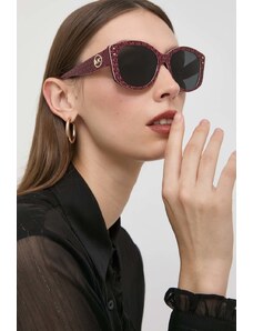 Michael Kors okulary przeciwsłoneczne CHARLESTON damskie kolor bordowy 0MK2175U