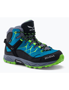 Buty trekkingowe dziecięce Salewa Alp Trainer Mid GTX blue danube/fluo green