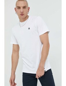 47brand t-shirt bawełniany MLB New York Yankees kolor biały z aplikacją BB017TEMBRT564977WW